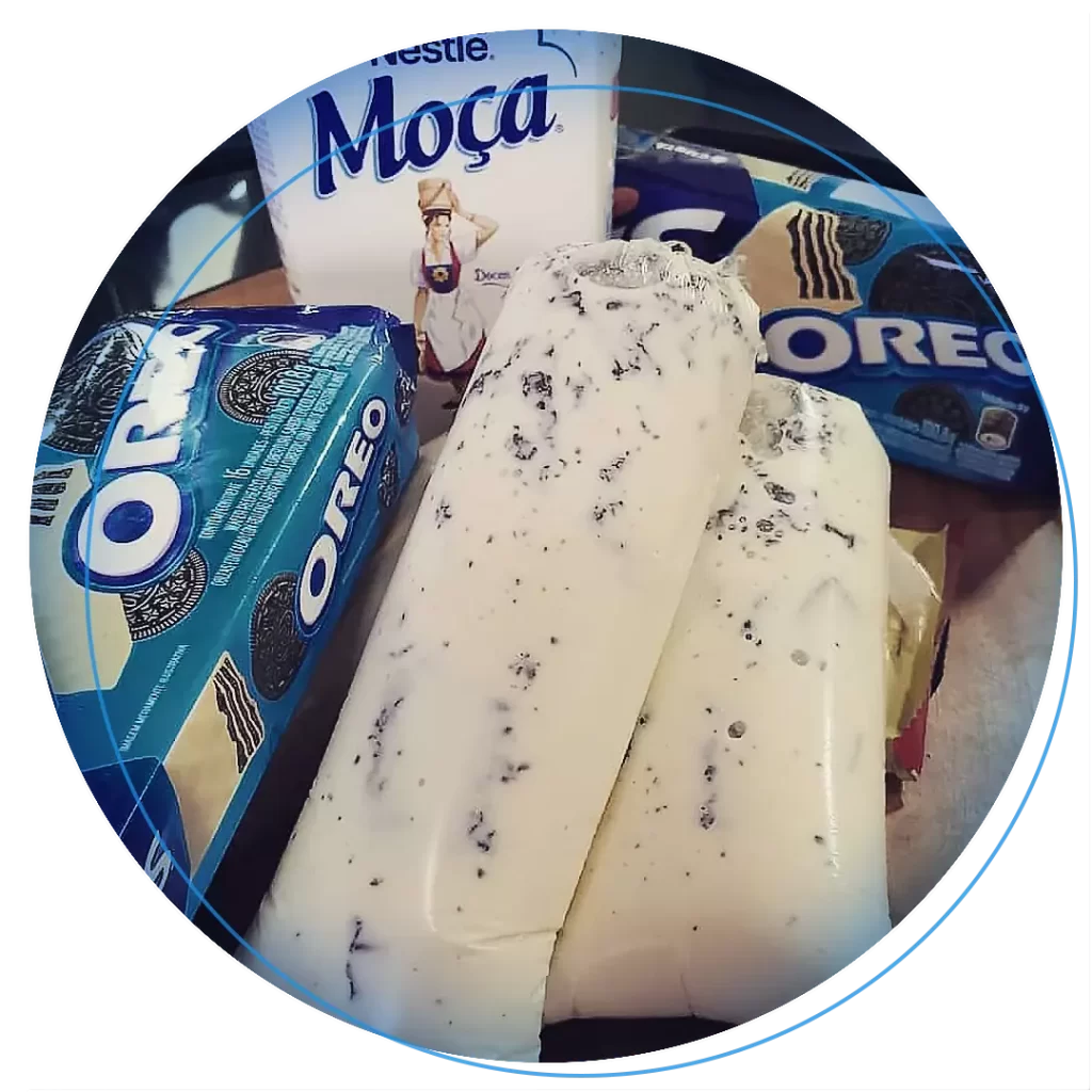 Geladinho gourmet Oreo com Ninho